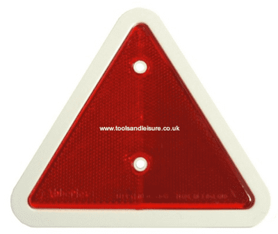 Red Reflective Trailer Triangle with White Surround - Triangular Reflector