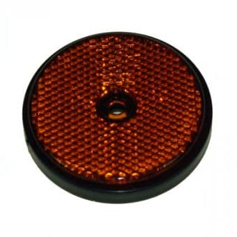 Seconds - 4 x AMBER Screw Fit Round Reflector