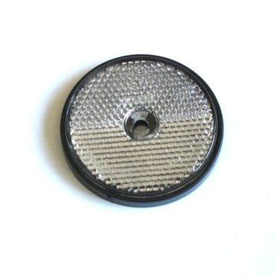 Seconds - Clear / White Screw Fit Round Reflector x 5