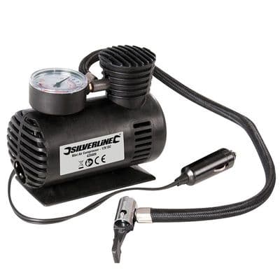Silverline Tools Mini Air Tyre Compressor
