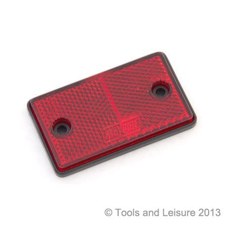 Small Self Adhesive RED Rear Reflector - Red Reflector | Tools & Leisure
