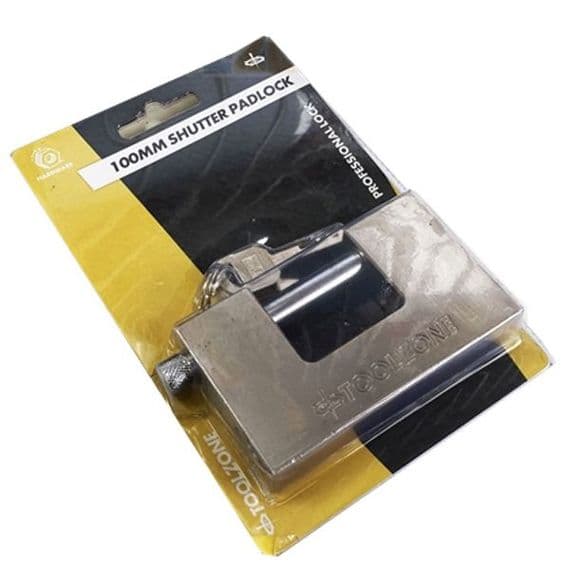 Toolzone Tools 100mm Heavy Duty Shutter Lock | Security Lock | Tools & Leisure