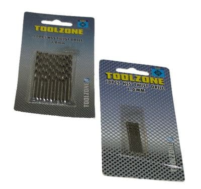 Toolzone 10pc 2.5mm HSS Twist Drill Set