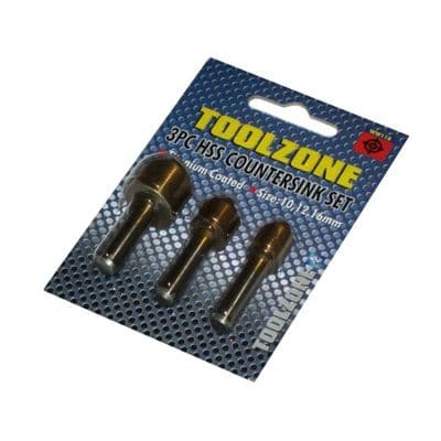 Toolzone 3pc HSS Countersink Set