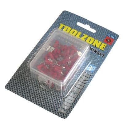 Toolzone 40pc Red Male Crimping Terminals