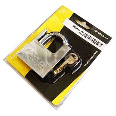 Toolzone 60mm High Grade Protected Shank Security Padlock