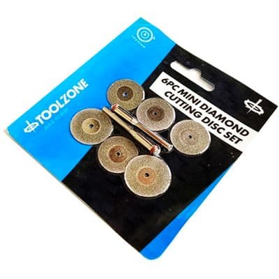 Toolzone 6pc Mini Diamond Cutting Disc Set