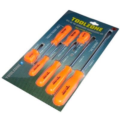 Toolzone 8pc Mechanics Screwdriver Set