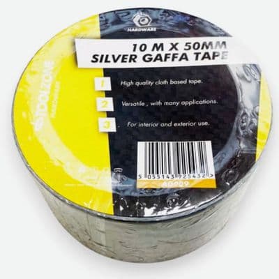 Toolzone Tools 10m x 50mm Silver Gaffa Tape