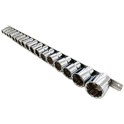 Toolzone Tools 17pc 1/2'' Shallow CRV Socket Set