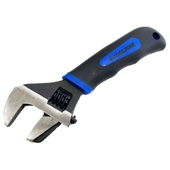 Toolzone Tools 2 in 1 Stubby Wrench with Softgrip | Pipe Wrench