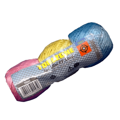 Toolzone Tools 3pc 50m PP Cord String