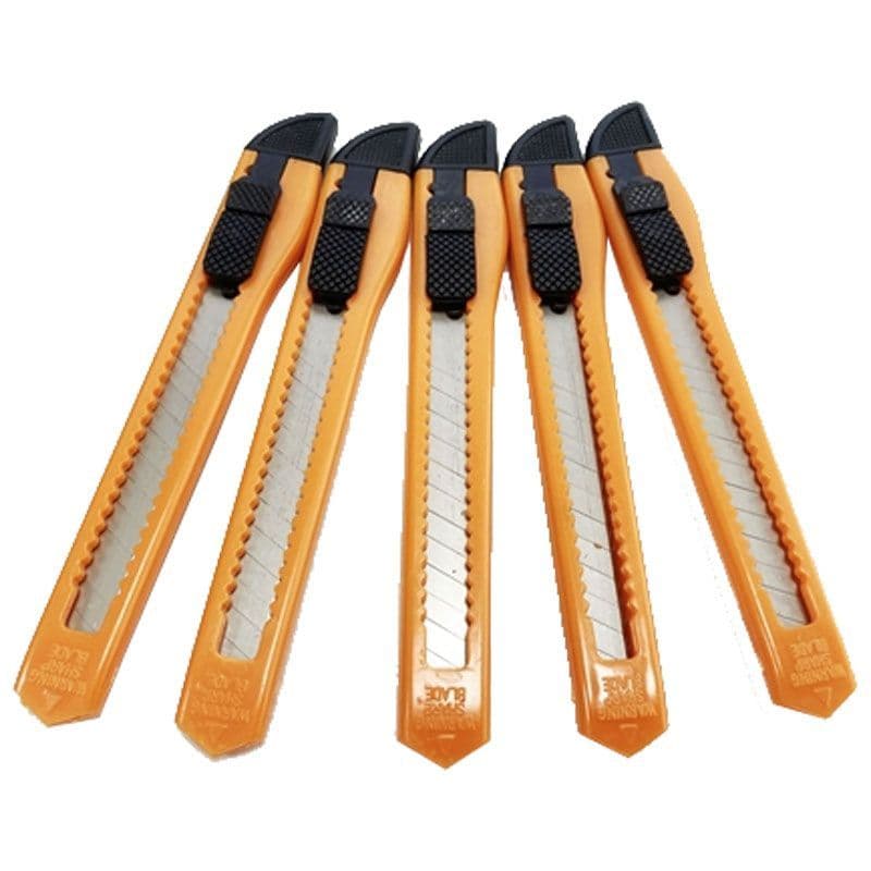 Toolzone Tools 5pc 9mm Small Snap Off Knife Set | Tools & Leisure