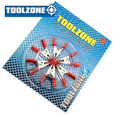 Toolzone Tools 6pc Mini Spring Clamp Set (50mm)