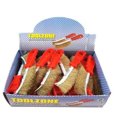 Toolzone Tools Curved Brass Wire Brush