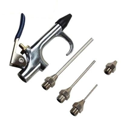 US Pro 5pc Air Compressor Dust Gun Set Top Trigger