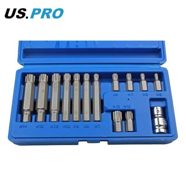 US Pro by Bergen Tools 14pc 10mm Ribe Bits Set - Polydrive | Tools ...