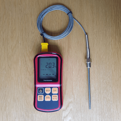 K type thermocouple and digital indicator set