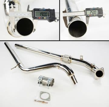 Fiat 500 Abarth 1.4T 08+ Stainless Steel Exhaust Centre Pipe Downpipe 2.5"