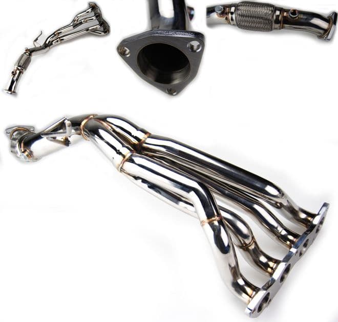 STAINLESS STEEL 4-2-1 EXHAUST DECAT 4 BRANCH MANIFOLD CIVIC TYPE R EP3 UK JDM
