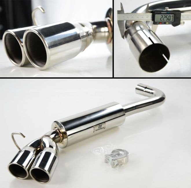 STAINLESS STEEL EXHAUST BACK BOX BMW 316D 318D 320D E90 E91 E92 E93 TWIN EXIT