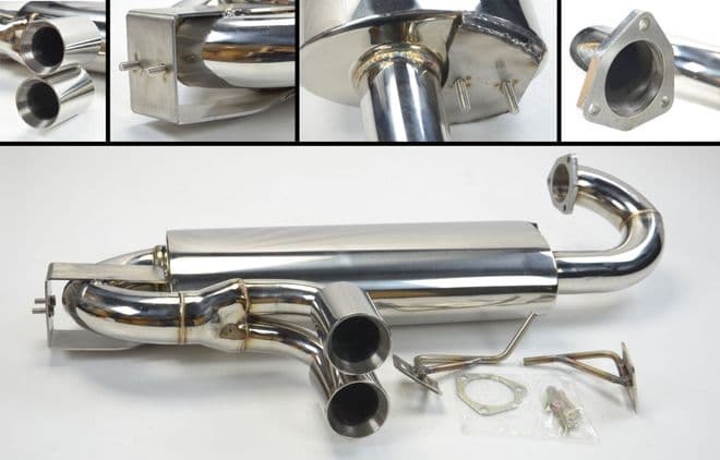 Stainless Steel Exhaust Backbox For Vauxhall VX 220 VX220 MK1 Back Box 2000-2005