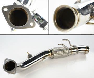 Stainless Steel Exhaust Decat De CAT Down Pipe Ford Focus RS 2.3 MK3 EcoBoost 3"