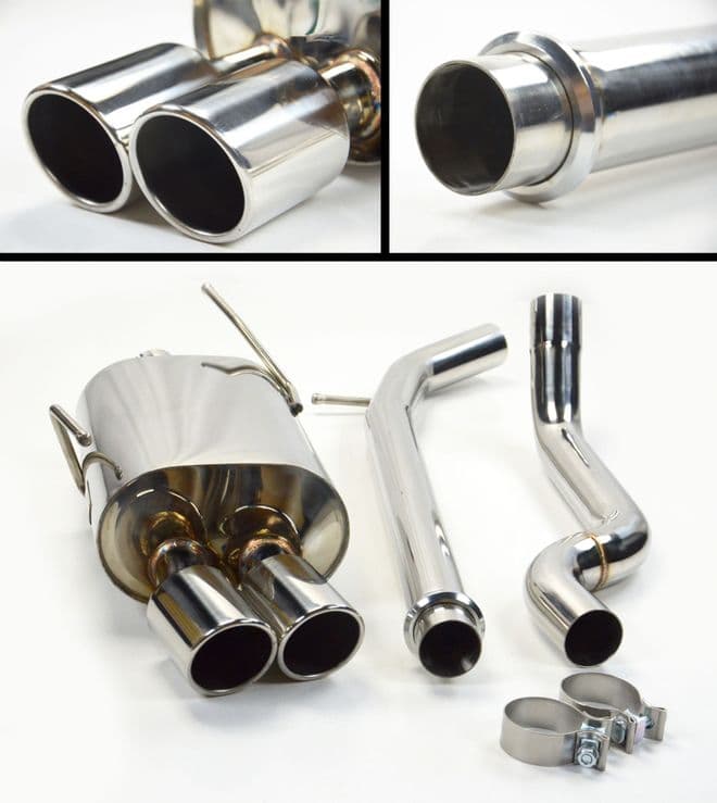 STAINLESS STEEL EXHAUST SYSTEM BACK BOX FOR PEUGEOT 206 GTi 180 2.0 16V 2003+