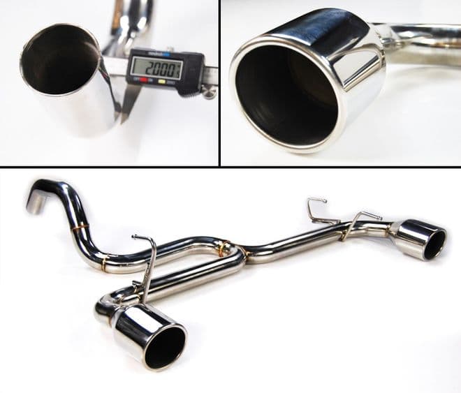 STAINLESS STEEL TWIN TAILPIPE EXHAUST BACK BOX FOR FIAT ABARTH 500 595 1.4 TURBO 08+