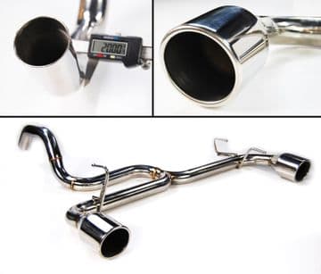 STAINLESS STEEL TWIN TAILPIPE EXHAUST BACK BOX FOR FIAT ABARTH 500 595 1.4 TURBO 08+