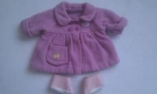 Adorabale My 1st 'Baby Born Baby Doll Pram Coat & Shoes' 3-Piece Outfit