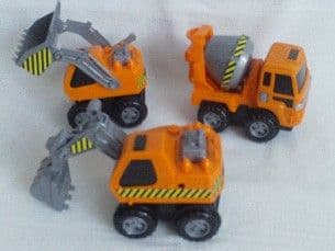 Adorable 1st Chunky 'Builders Playtime Push Along Trucks' Playset
