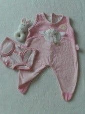 Adorable 'Baby Annabell' 2-Piece Daytime Outfit with Cute Rattle Toy