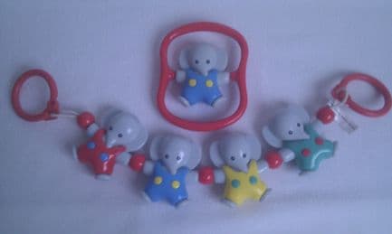 Adorable Baby Elephant Pram Rattle Toys