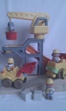 Adorable Big ELC 'Happyland Builder's Worksite Playset' & lots of Figures