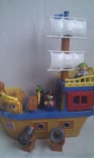 Adorable Big Mega Bloks Musical 'Pirate Ship' with Pirates & Mermaid Figures