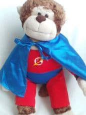 Adorable Big 'SuperMonkey' Build-a-Bear Plush Toy