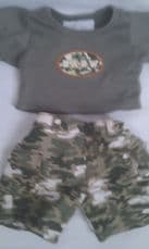 Adorable Build-a-Bear 'Army' 2-Piece Outfit
