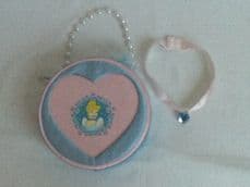 Adorable Disney Princess 'Cinderella' 2-Piece Satin Handbag & Necklace