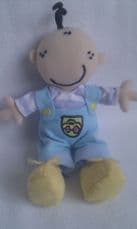 Adorable My 1st 'Baby Boy' Soft Body Plush Doll in cute playtime outfit