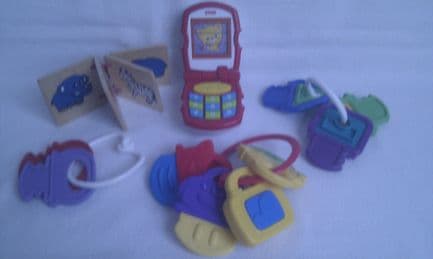 Adorable My 1st Baby Talking Fisher Price Mobile Phone & Pram Toys