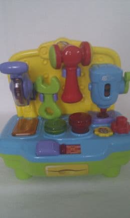 Adorable My 1st Baby 'Work Bench & Tools' Lights up & Sounds Sturdy Toy