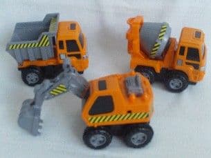 Adorable My 1st Chunky 'Builders Playtime Push Along Trucks' Playset