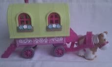 Adorable My 1st Happyland 'Roaming Rose Gypsy Caravan & Horse' Playset