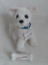 Adorable My 1st 'Nintendogs' Nodding Plush Dog + Bone Toy