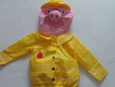 Adorable 'Peppa Pig Fireman' Padded Fancy Dress Playsuit Age: 1-2 years
