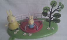 Adorable 'Peppa Pig Roundabout & Mrs Bunny Rabbit & Baby Bunny Rabbit' Playset