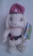 Adorable Rare 'Hop Fluffy Bunny' Pink Beret Build-a-Bear Plush Toy BNWT