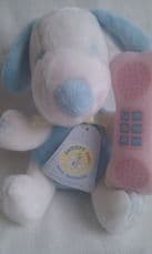 Adorable Rare Vintage 1966 'Baby Snoopy First Telephone with Squeaker' Plush Toy