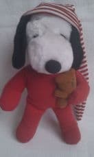 Adorable Rare Vintage 1968 My 1st Bedtime 'Christmas Snoopy' Plush Toy